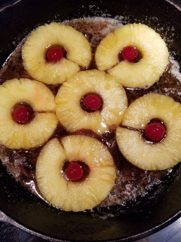 Cast Iron Skillet Pineapple upside down cake – Fabby's Delights