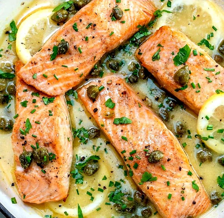 Easy Salmon Piccata – Fabby's Delights